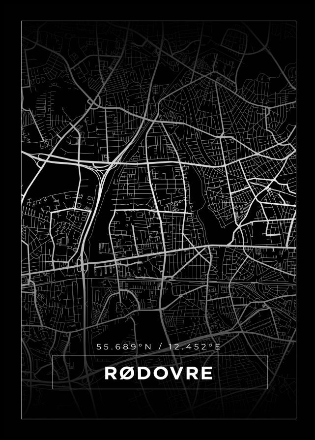Map - Rødovre - Black