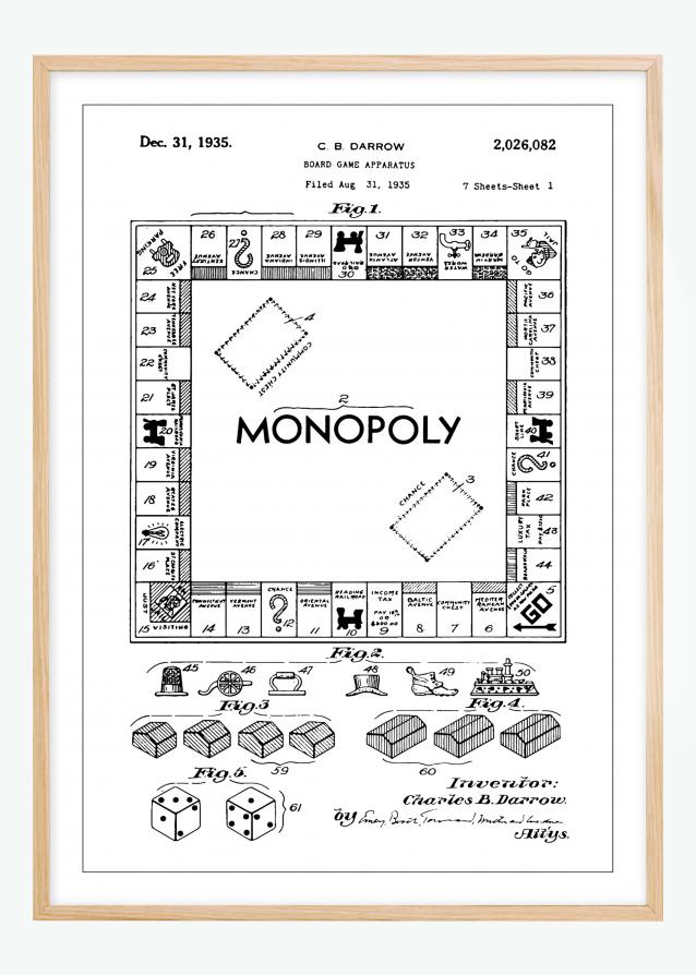 Dessin de brevet - Monopoly I - Poster