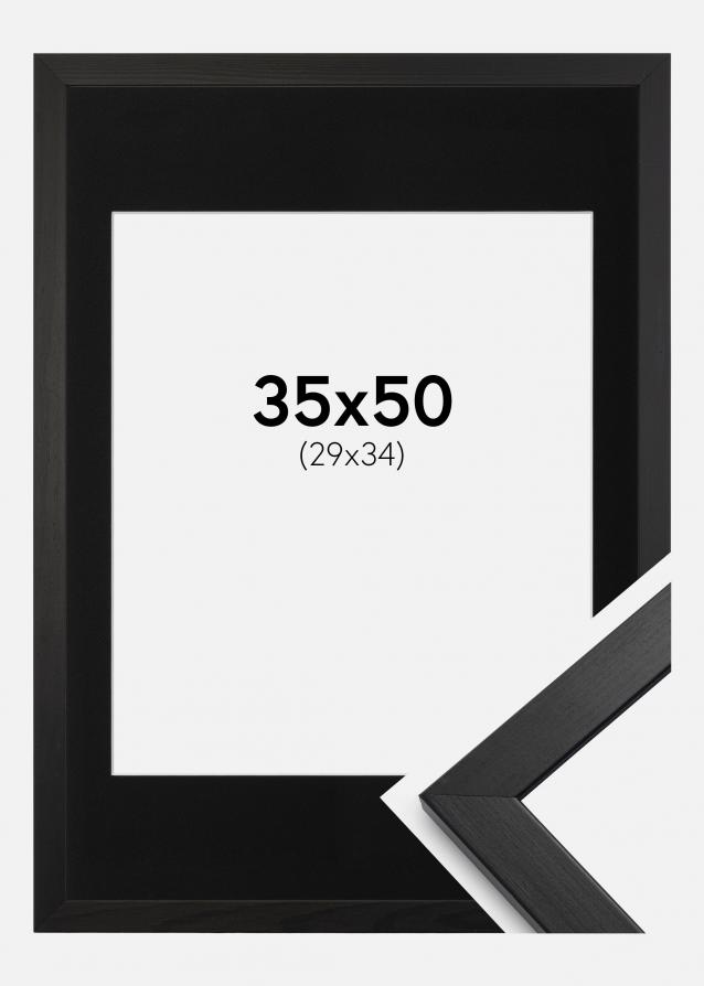 Cadre Stilren Noir 35x50 cm - Passe-partout Noir 30x35 cm