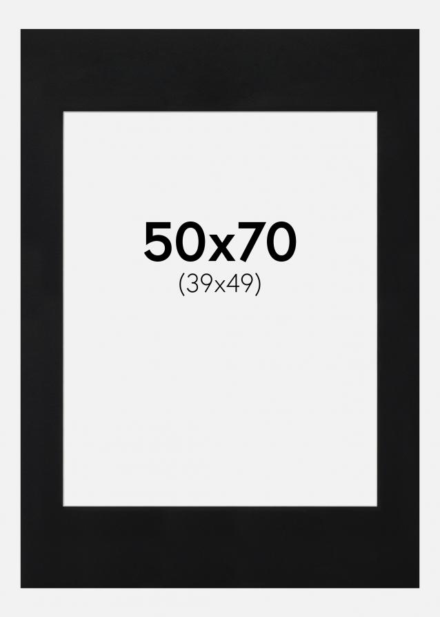 Passe-partout Noir Standard (noyau blanc) 50x70 cm (39x49)