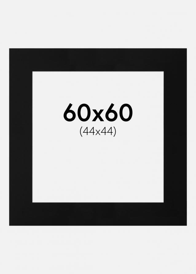Passe-partout Noir Standard (noyau blanc) 60x60 cm (44x44)
