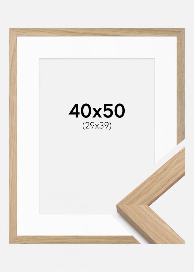 Cadre Oak Wood 40x50 cm - Passe-partout Blanc 30x40 cm