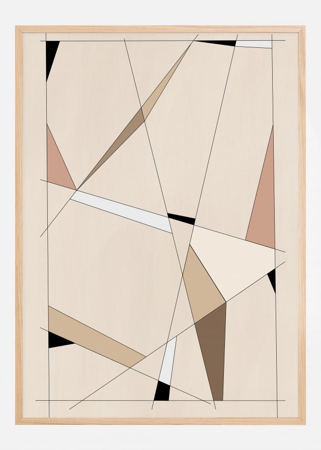 Geometric Beige art No.1 Poster