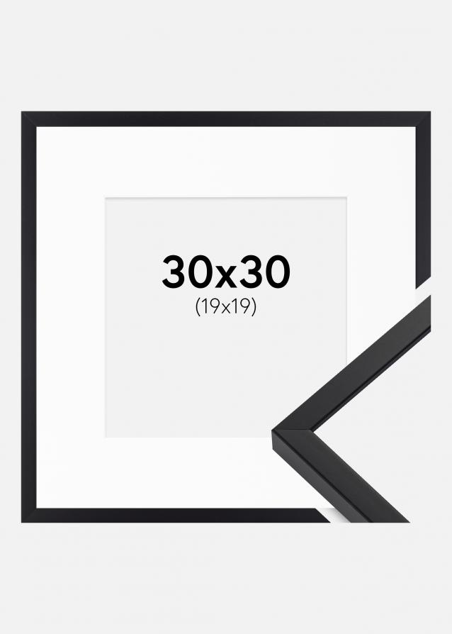 Cadre E-Line Noir 30x30 cm - Passe-partout Blanc 20x20 cm