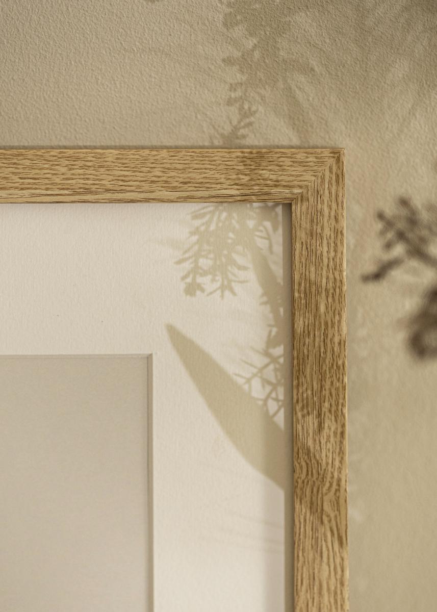 Mira Cadre en bois Banize 70x70 cm - chêne - verre standard