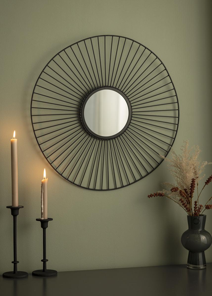 Achetez KAILA Miroir de maquillage Base LED 14 Argent 65x56 cm ici 