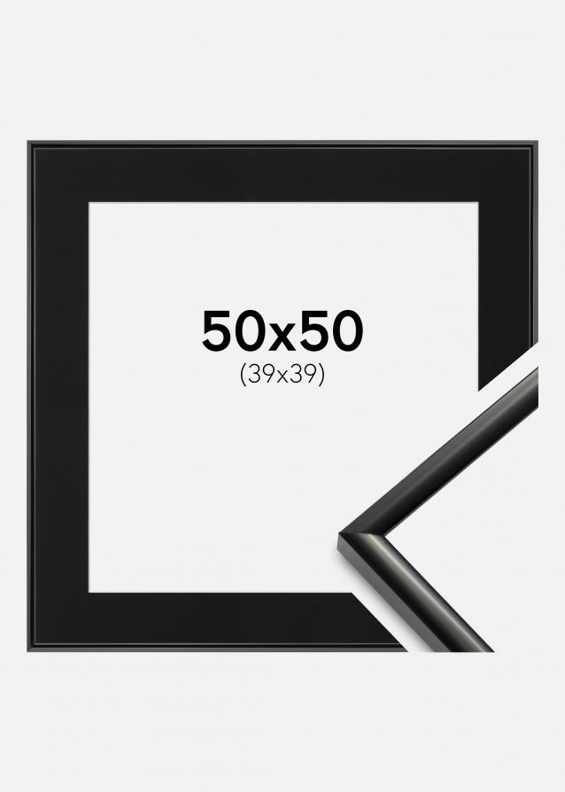 Cadre New Lifestyle Noir 50x50 cm - Passe-partout Noir 40x40 cm