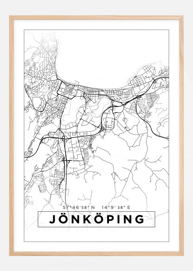 Map - Jönköping - White