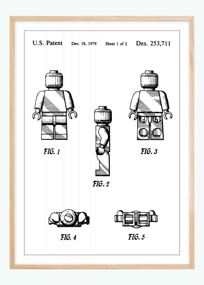 Achetez Dessin de brevet - Guitare électrique I - Poster ici 