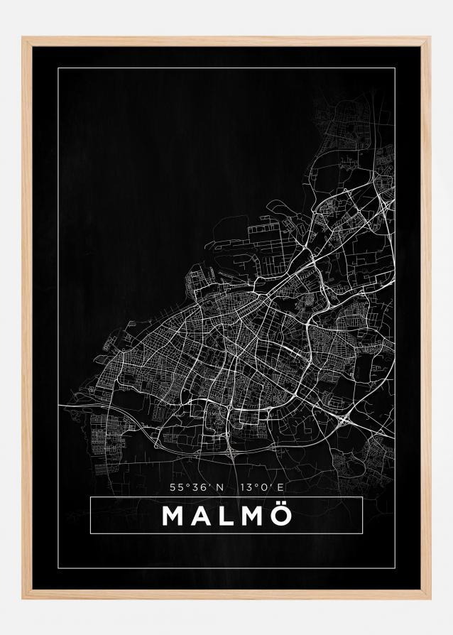 Map - Malmö - Black