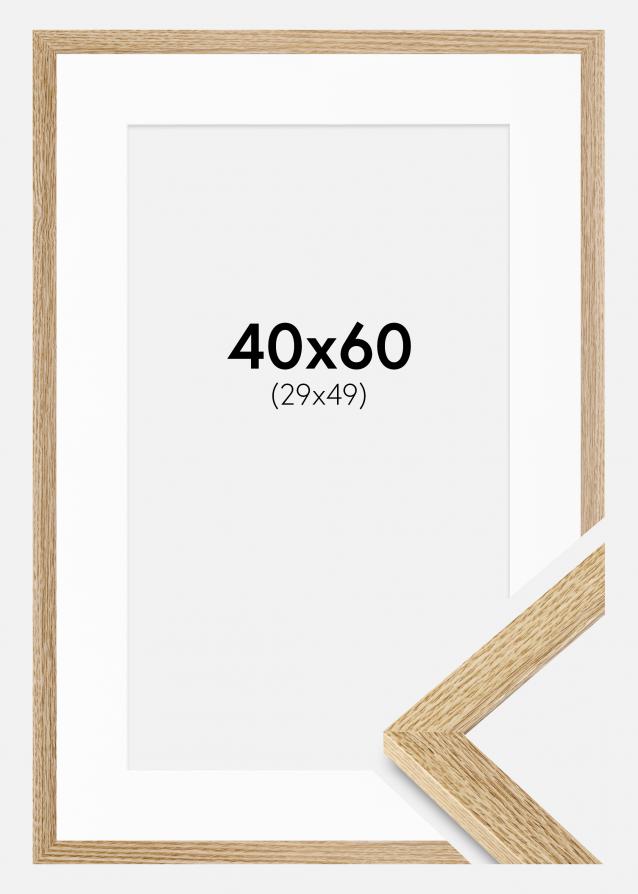 Cadre Selection Chêne 40x60 cm - Passe-partout Blanc 30x50 cm