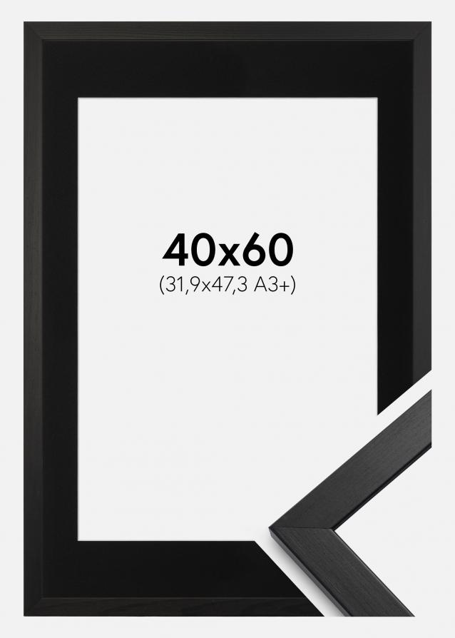 Cadre Stilren Noir 40x60 cm - Passe-partout Noir 32,9x48,3 cm