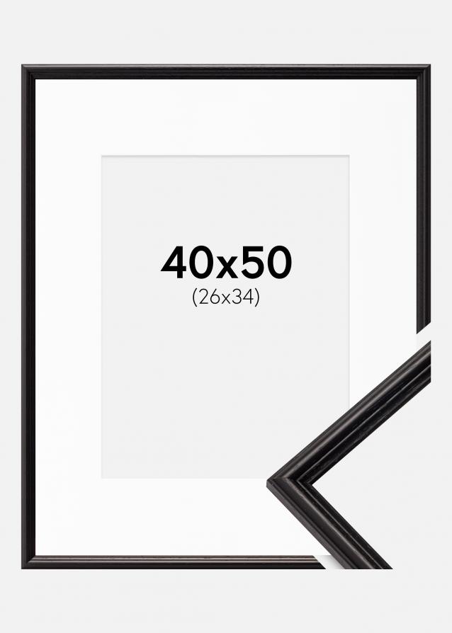Cadre Horndal Noir 40x50 cm - Passe-partout Blanc 27x35 cm
