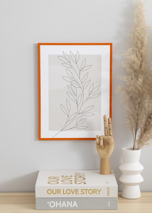 Cadre New Lifestyle Orange 40x50 cm - Passepartout Blanc 30x40 cm