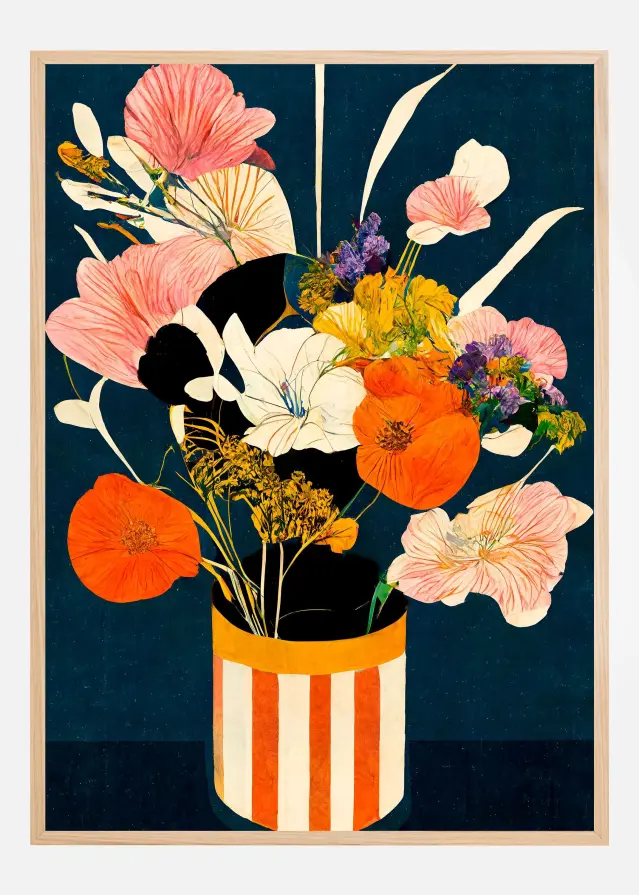 Flowers At Night Poster