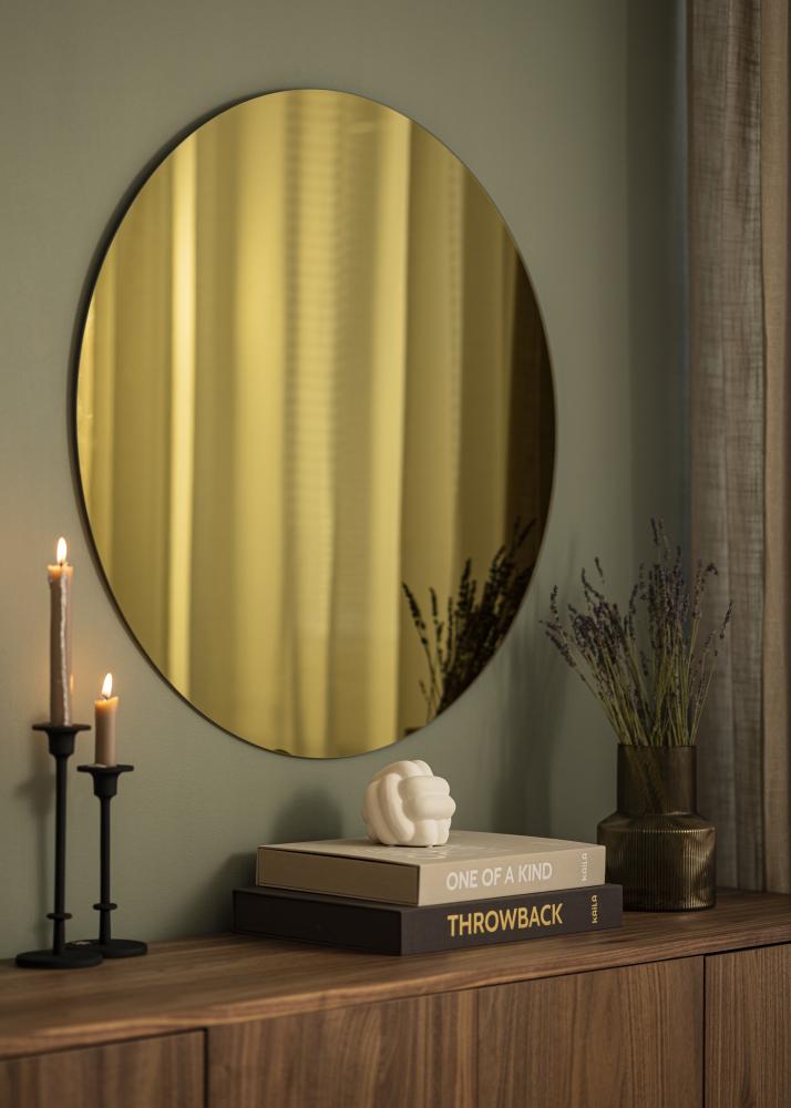 KAILA Miroir rond Gold diamètre 80 cm