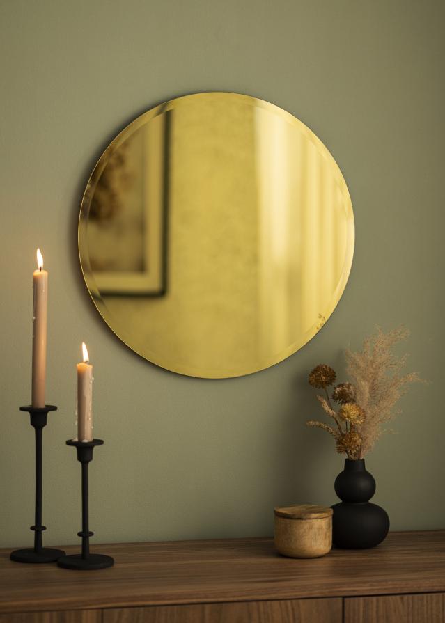 KAILA Miroir rond Gold Deluxe diamètre 50 cm