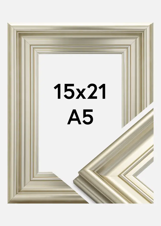 Cadre Mora Premium Argent 15x21 cm (A5)