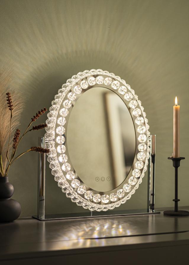 KAILA Miroir de maquillage Crystal LED 46x58 cm