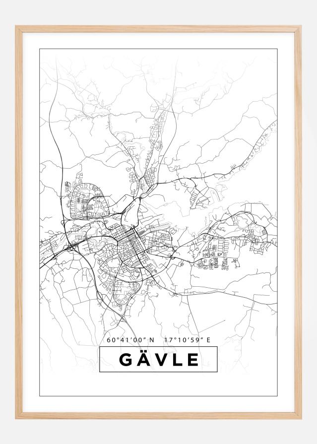 Map - Gävle - White