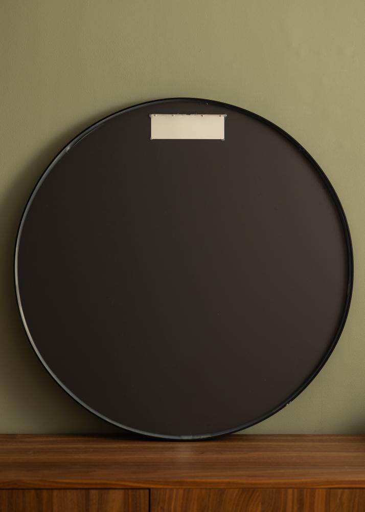 Miroir Madrid Noir diamètre 80 cm