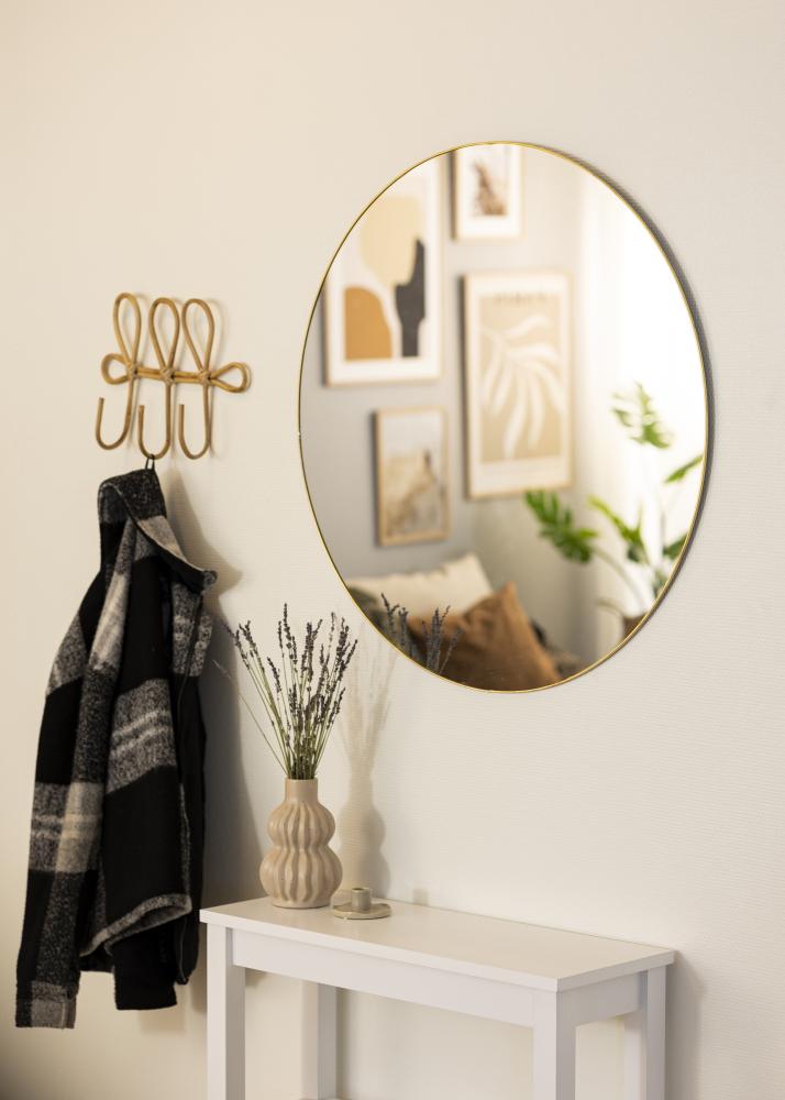 KAILA Round Mirror - Thin Brass diamètre 80 cm