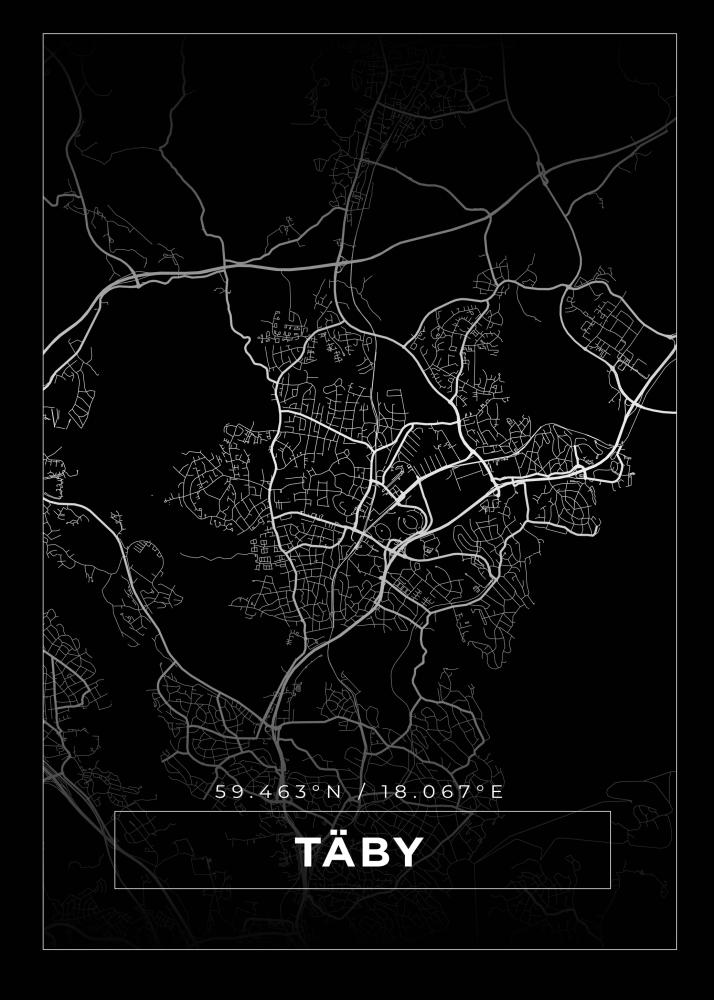 Map - Täby - Black