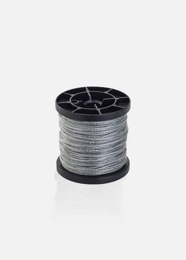 Corde en acier recouvert de plastique 50 m