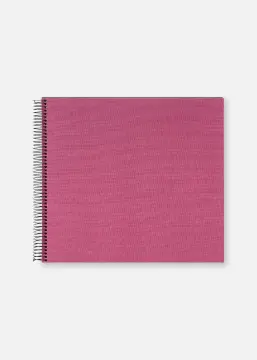 Bella Vista Album spirale Fuchsia - 35x30 cm (40 pages noires / 20 feuilles)