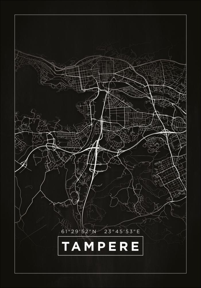 Map - Tampere - Black