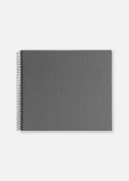 Bella Vista Album spirale Gris - 35x30 cm (40 pages noires / 20 feuilles)