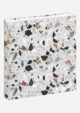 Terrazzo stone Album Noir - 28x29 cm (60 Pages blanches / 30 Feuilles)