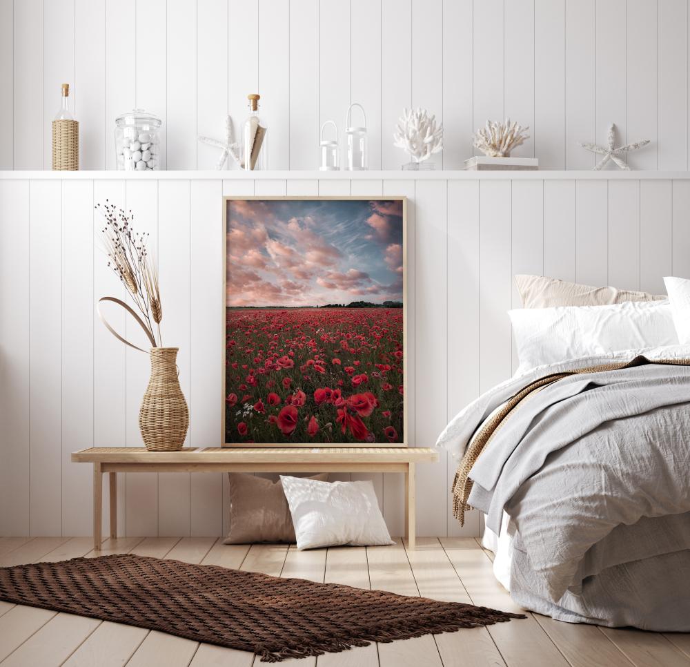 Poppy Field In Sweden Poster