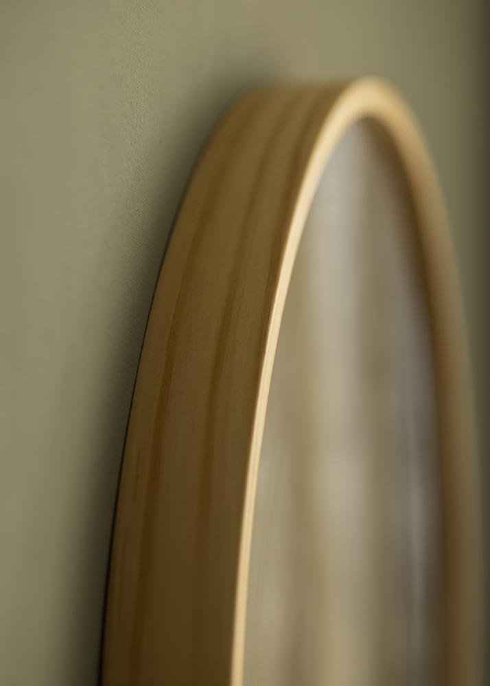 KAILA Miroir rond Deep - Oak diamètre 50 cm