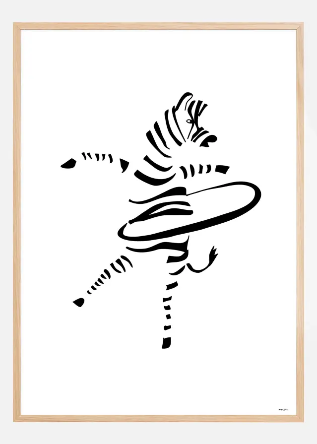 Hula Hoop Zebra Poster