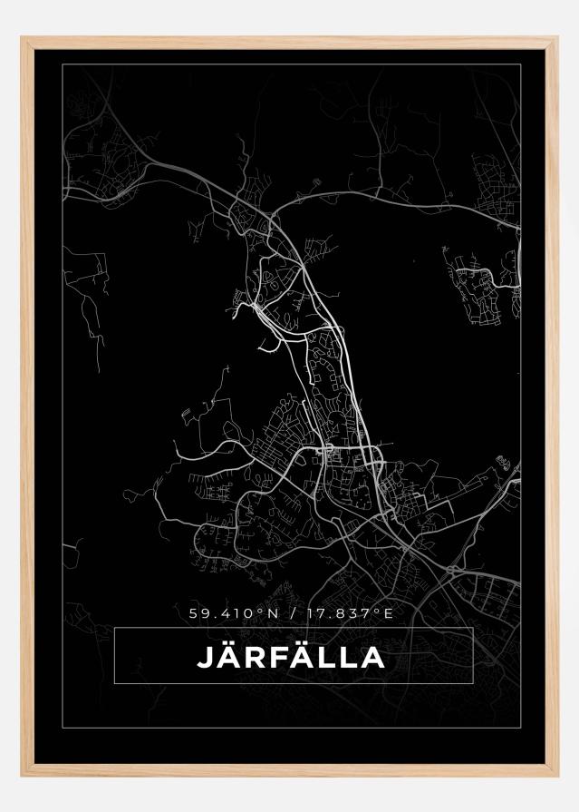 Map - Järfälla - Black