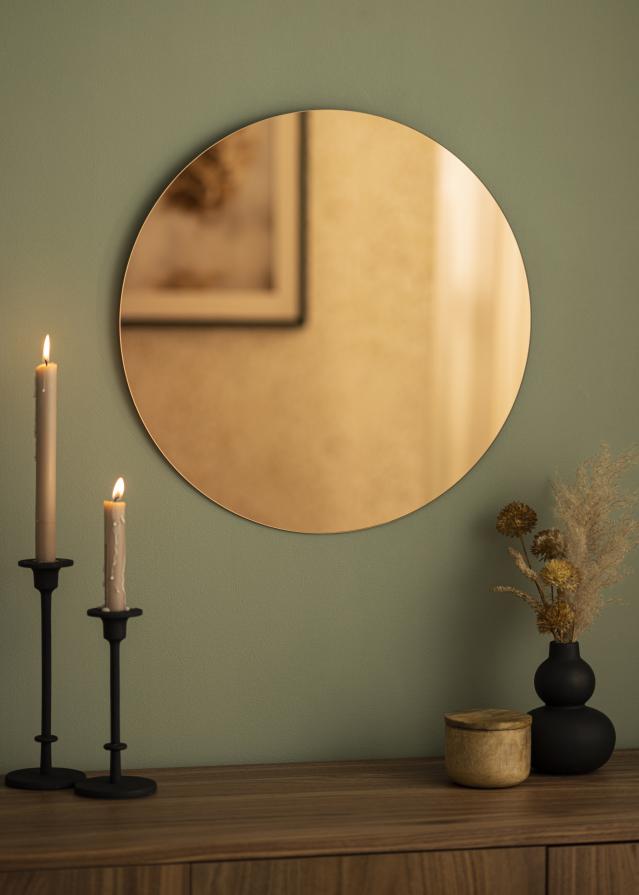 KAILA Miroir rond Rose Gold diamètre 50 cm