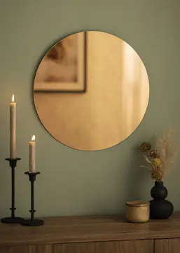 KAILA Miroir rond Rose Gold diamètre 50 cm