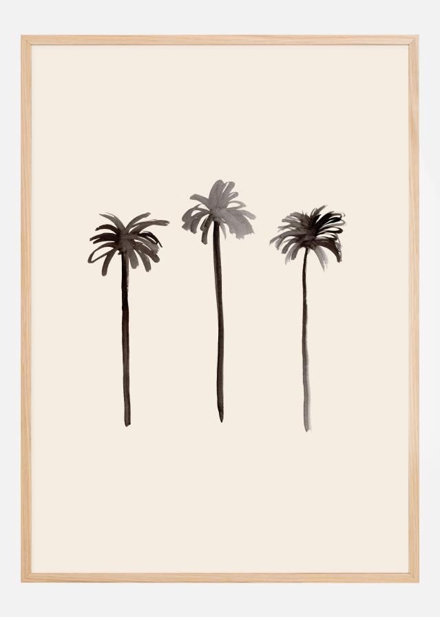 Palm Trees Ink Poster