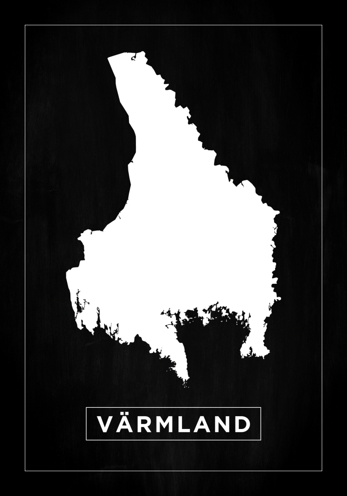 Map - Värmland - Black