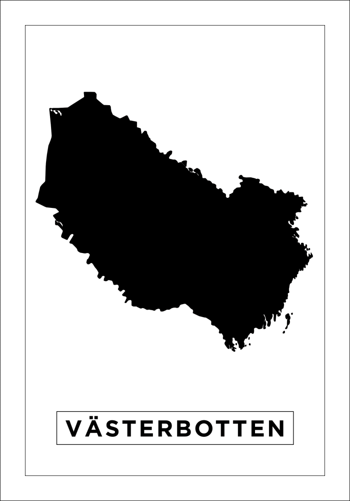 Map - Västerbotten - White