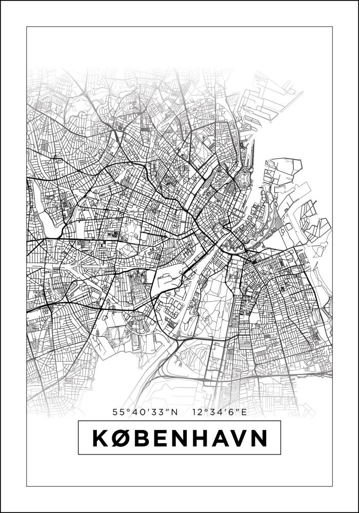 Map - København - White