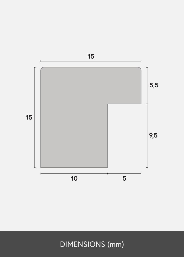 Cadre Trendy Or 50x50 cm - Passe-partout Blanc 40x40 cm