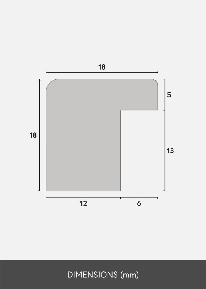 Cadre Selection Noyer 60x80 cm - Passe-partout Noir 50x65 cm