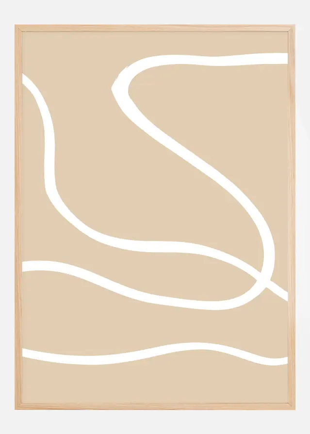 Beige Lines I Poster