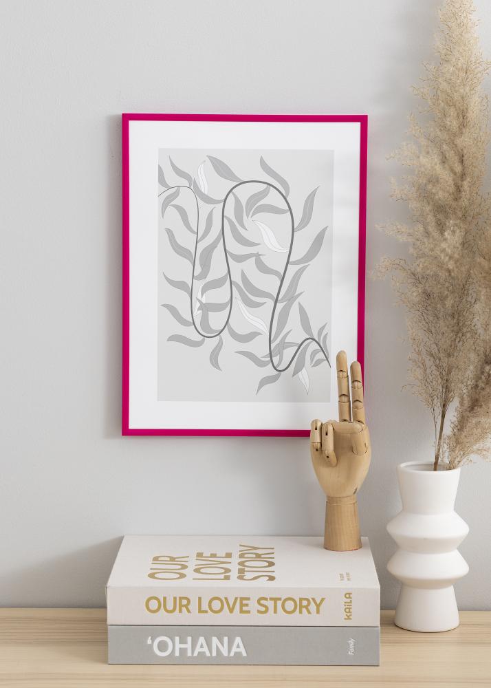 Cadre New Lifestyle Rose sombre 30x40 cm - Passe-partout Blanc 20x30 cm