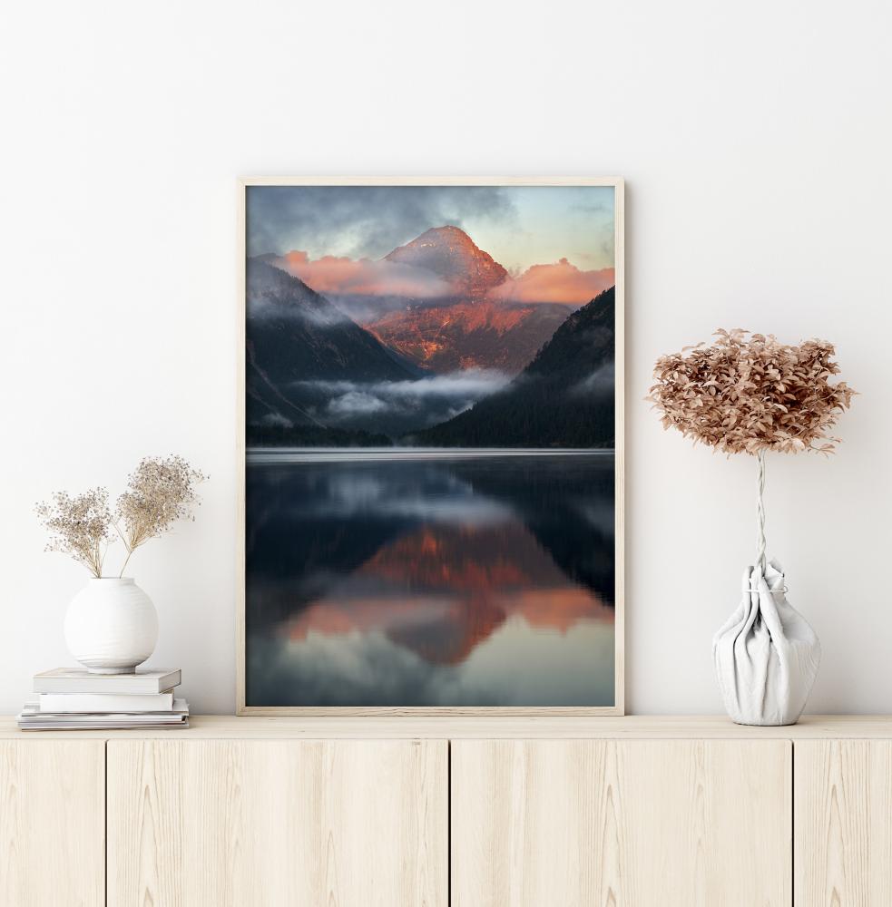 Sun On Mountain Poster