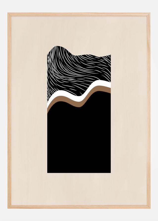 White Wave Art No.2 Poster