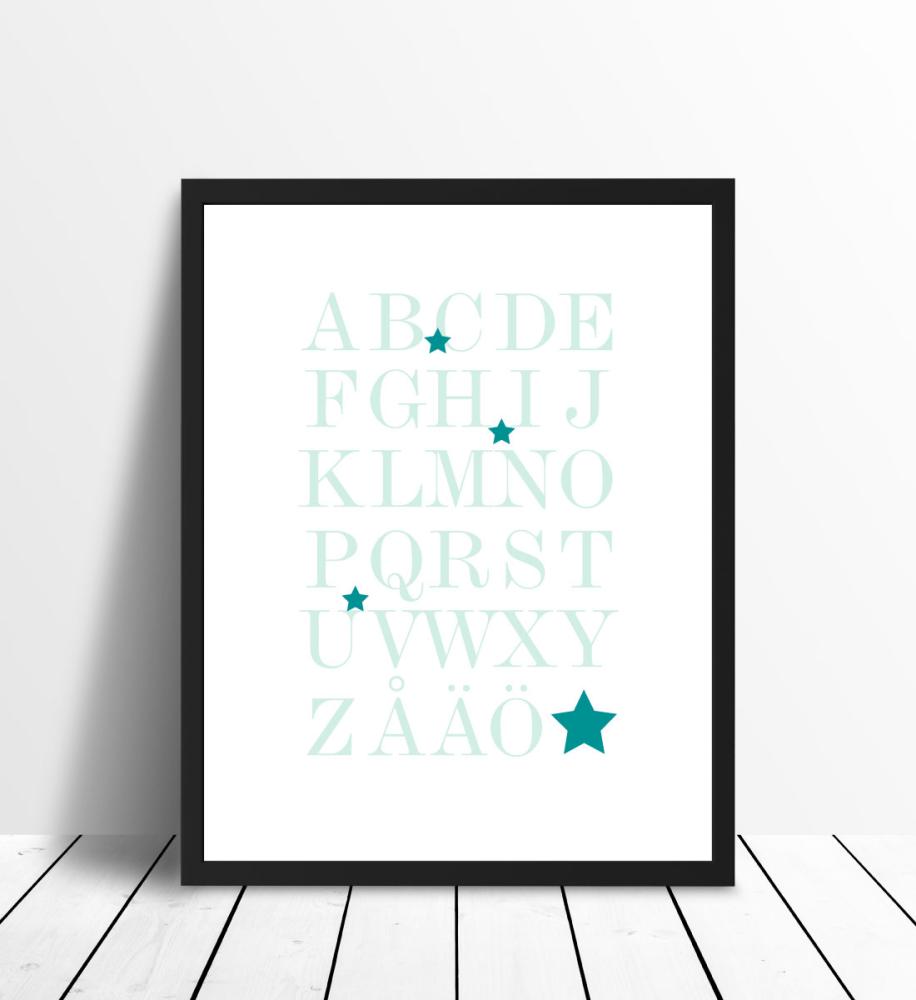 ABC - Turquoise Poster