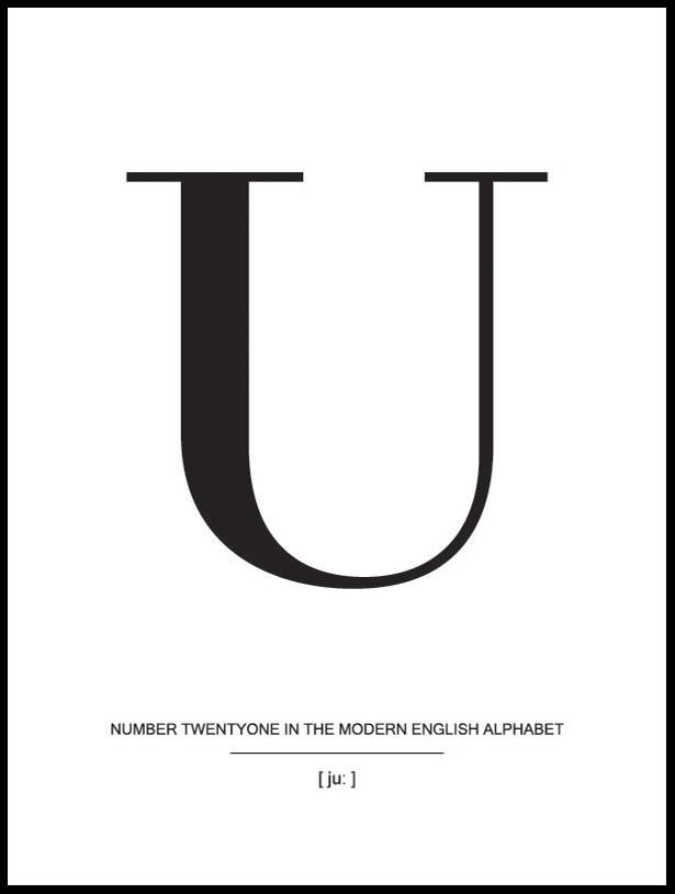 Letter U Poster